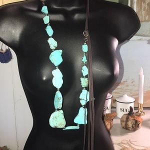 Turquoise Slab Necklace